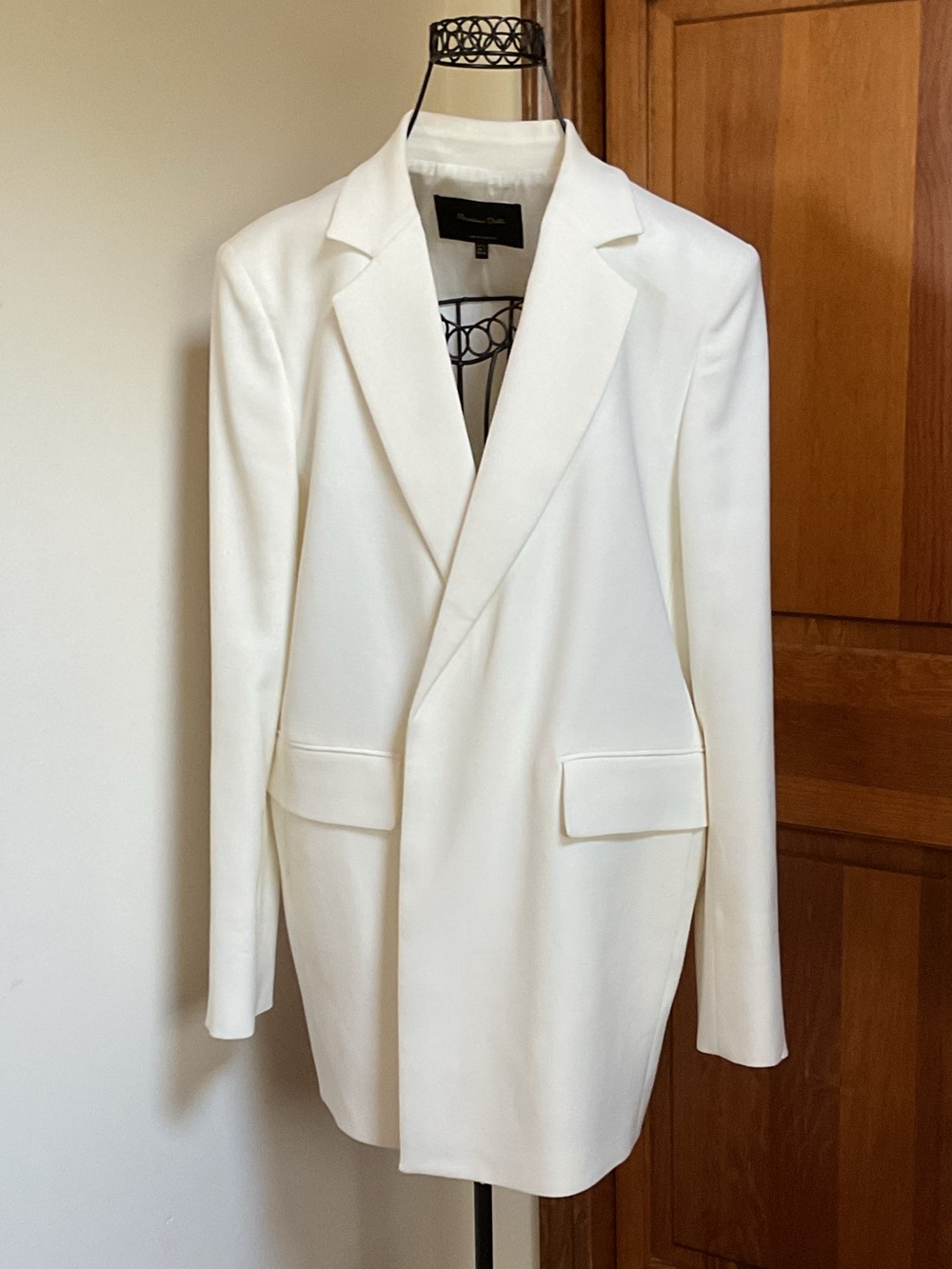 Massimo Dutti Ivory open front blazer, 8
